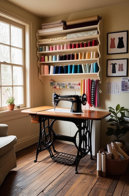 Ateliér so strojmi a látkami